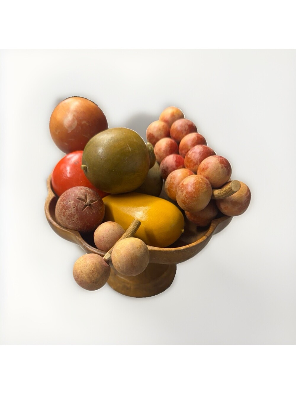 Vintage Monkey Pod Fruit Bowl Philippines Wood